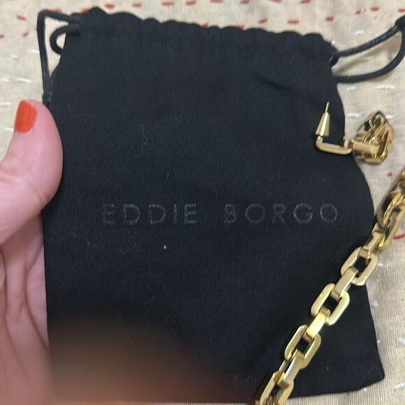Eddie Borgo Chunky Chain Necklace & matching Chain Earrings with storage pouch - Picture 3 of 4